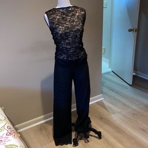Dressy Black lace pants and top